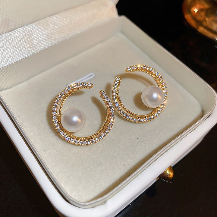 Perlnischendesign glänzende Diamantohrstollen