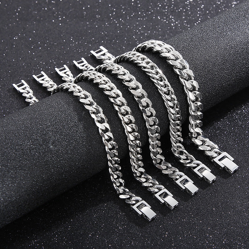 Bracelet en acier en acier de la chaîne de coupe de chaîne de liaison cubaine