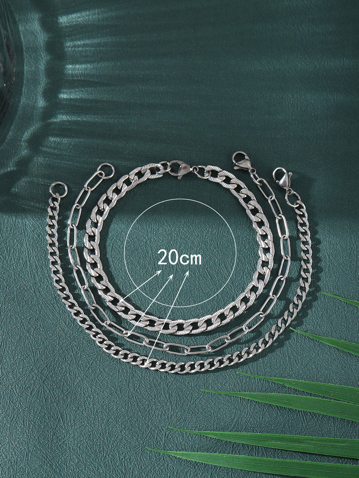 Einfaches Sonnenblumen-Drei-Keil-Armband aus rostfreiem Stahl