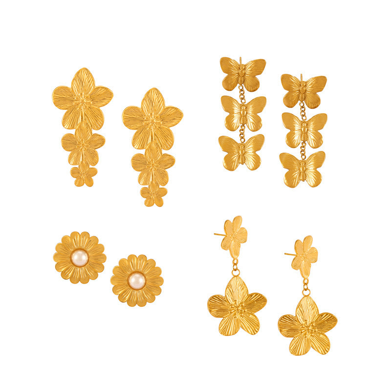 Персонализирана текстура висулка ретро титаниев стоманен златен шпилки