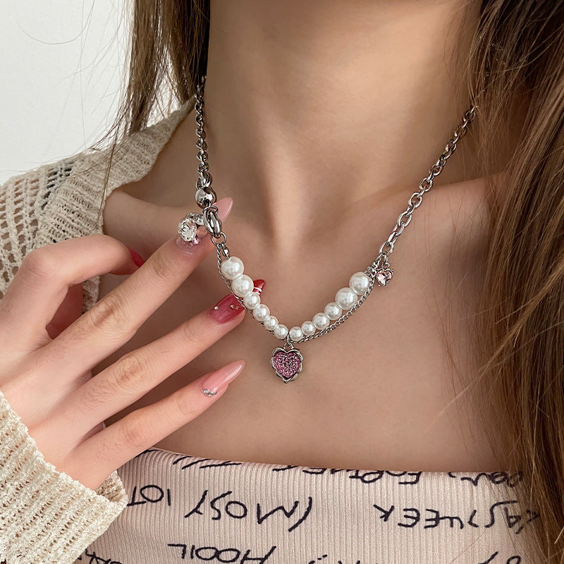Liebe Perlenkette für Frauen besonderes Interesse Leicht Luxus y2g