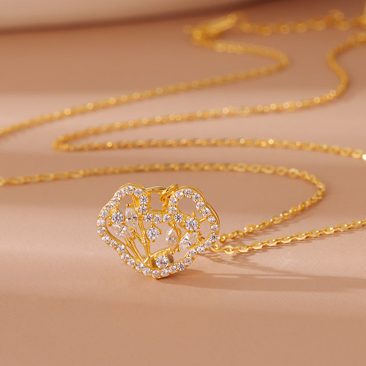 S925 Neta Collar de clavícula de la suerte del collar de diamantes de lujo de lujo de lujo de lujo