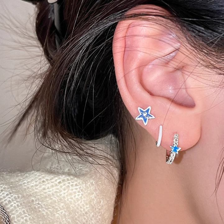 Xingx Ear Clip Dames kleurrijke vijfpuntige ster
