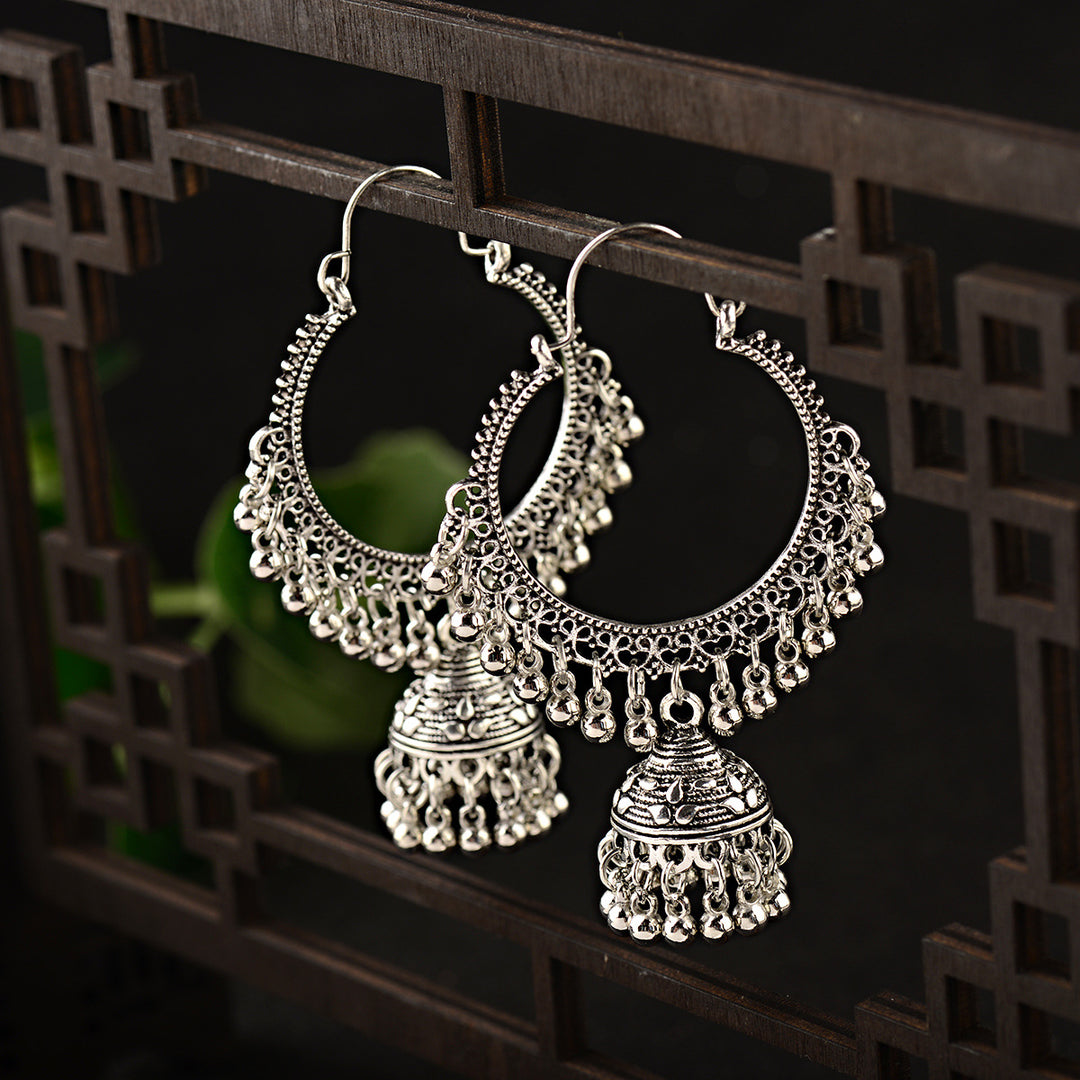 Creative Metal Tassel Earrings Bohemian India Nepal Retro