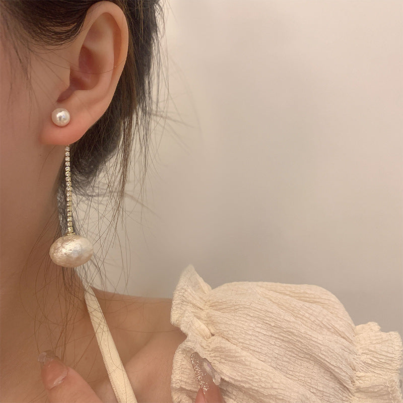 Boucles d'oreilles de perles élégantes rétro simples
