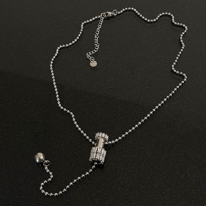 European And American Simple Geometric Pendant Tassel Necklace