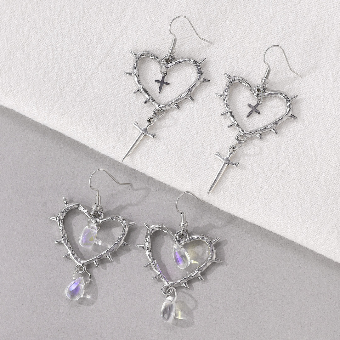 Fashion Handmade Thorn Cross Earrings For Women
