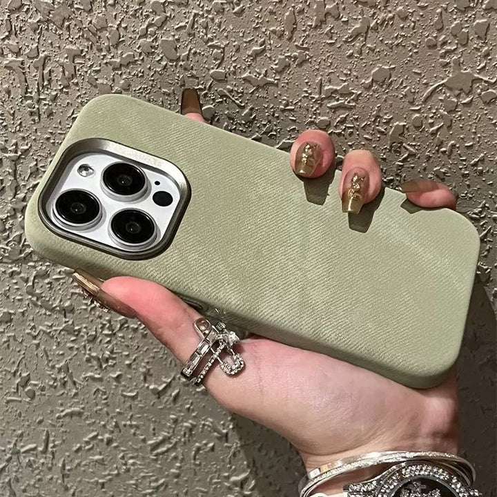 Flannel Magnetic Suction Leather Drop-resistant Phone Case