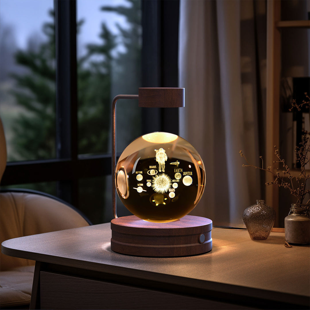 Kristal Ball Kozmik Dinozor Kapalı Gece Işık USB Güç Sıcak Başucu Işık Doğum Günü Gece Lamba