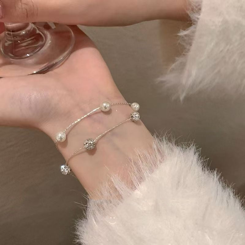 Bracelet jumeau à double couche étoilé pour les femmes