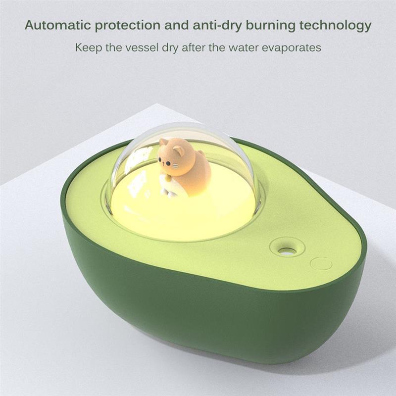 Avocado Mini Spray Humidifier USB încărcare Lumina de noapte Portabilă Portabilă pentru mașina de acasă