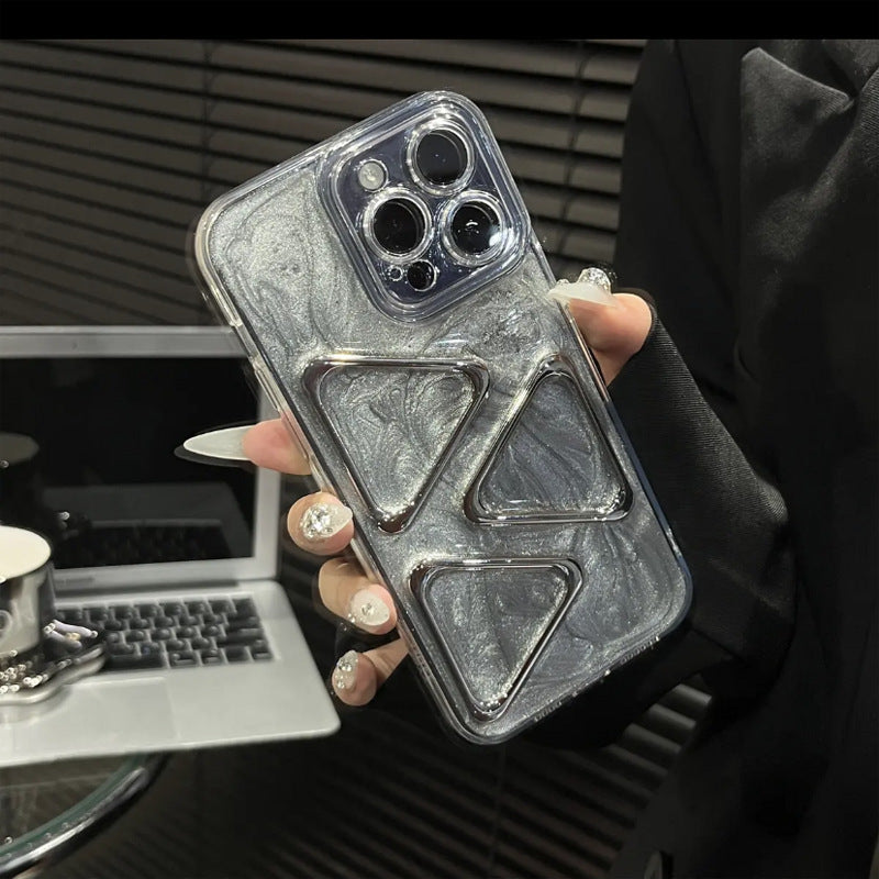 Avancerad cementgrå spegel telefonfodral
