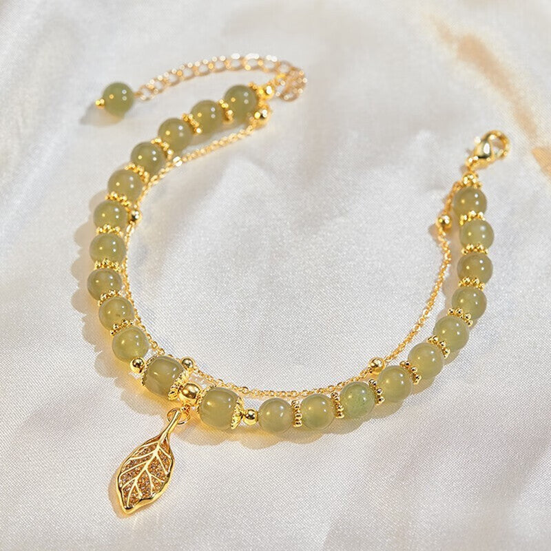 S925 Descendants en argent sterling du riche bracelet de jade hetian