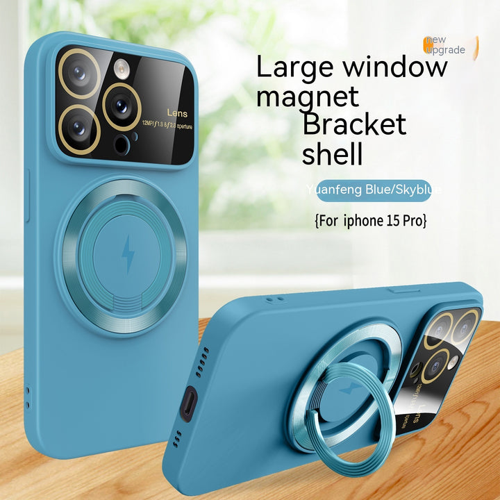Grote raam magnetische beugel roteerbare ring telefoonhoes
