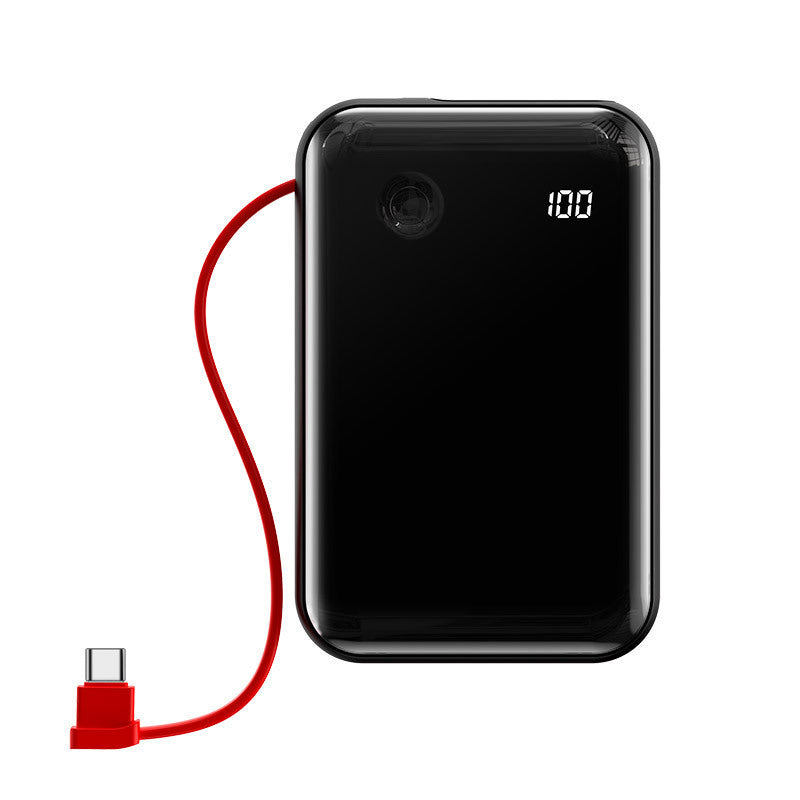 Pequeña cuadrada con pantalla digital de línea 3A Aplicación de teléfono móvil Mobile Power Type-C