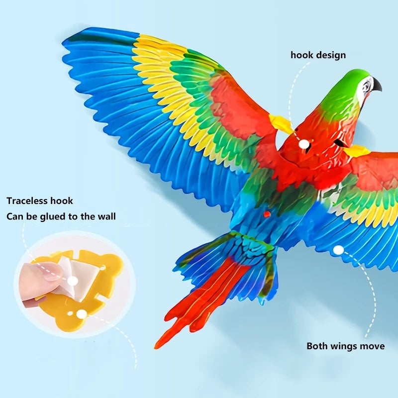 Simulare Bird Cat Jucării Interactive pentru animale de companie Hanging Vultur Flying Teaseling Play Kitten Câine Toys Animals Accesorii pentru pisici