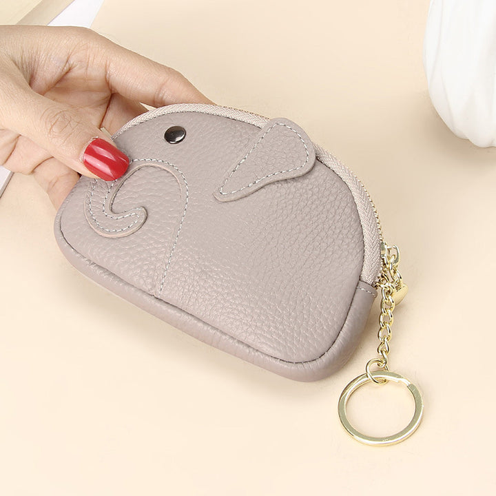 Female Creative Keychain Cartoon Elephant Wallet