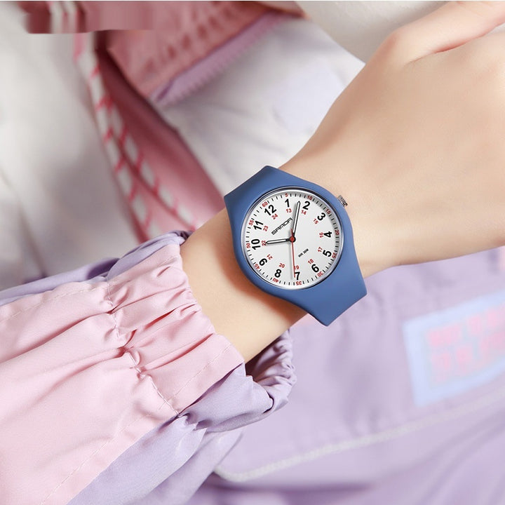 Lijnschoolstudent Luminous waterdichte siliconenkwarts horloge