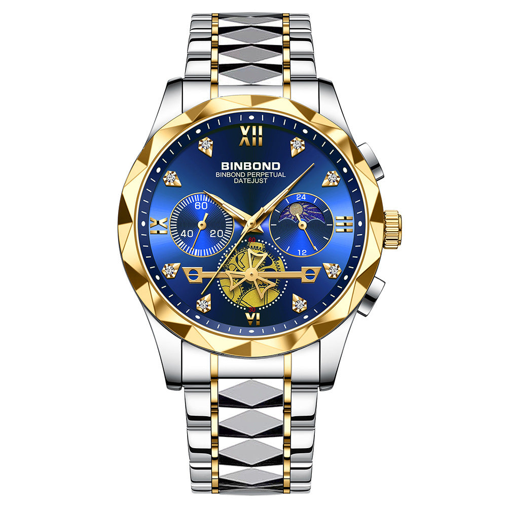 Multifunktional Quartz Watch All-Match Sechs-Pin-Timing Casual Casual