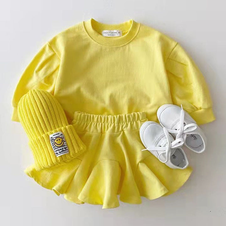 Modischer Bekleidungsanzug Baby Freizeit Kinderkleidung Süßigkeiten Farbe