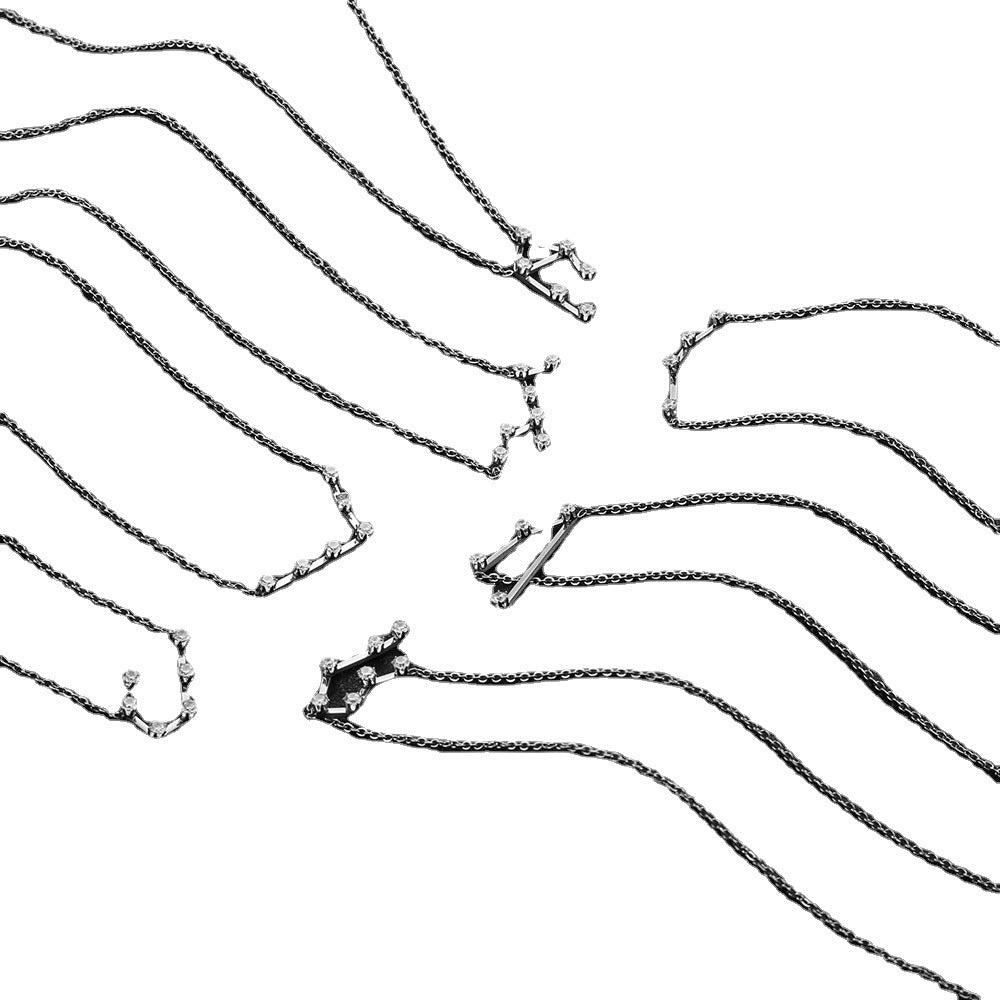 Diamentowy straży stalowy stalowy łańcuch obojczyka samica dwunastu konstelacji naszyjnik