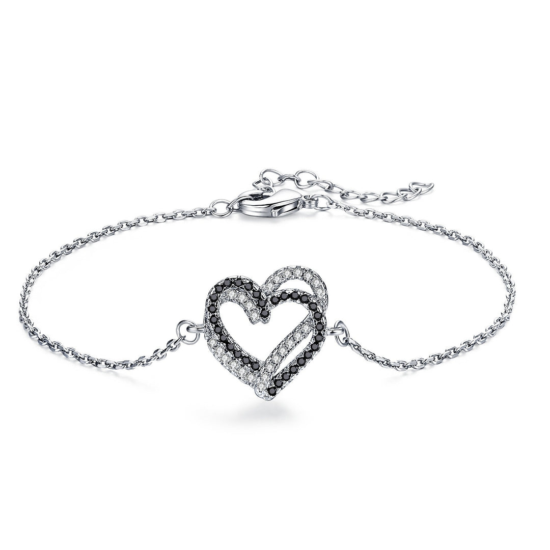 Pulsera de corazón de moda de acero titanio exquisito