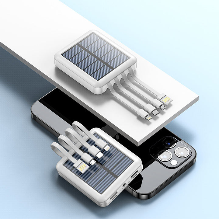 Mini banco de energía portátil con cable solar