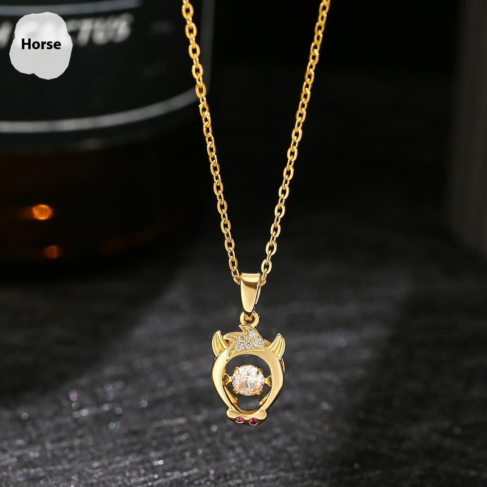 Ins Zodiac Smart Necklace Micro-inlaid