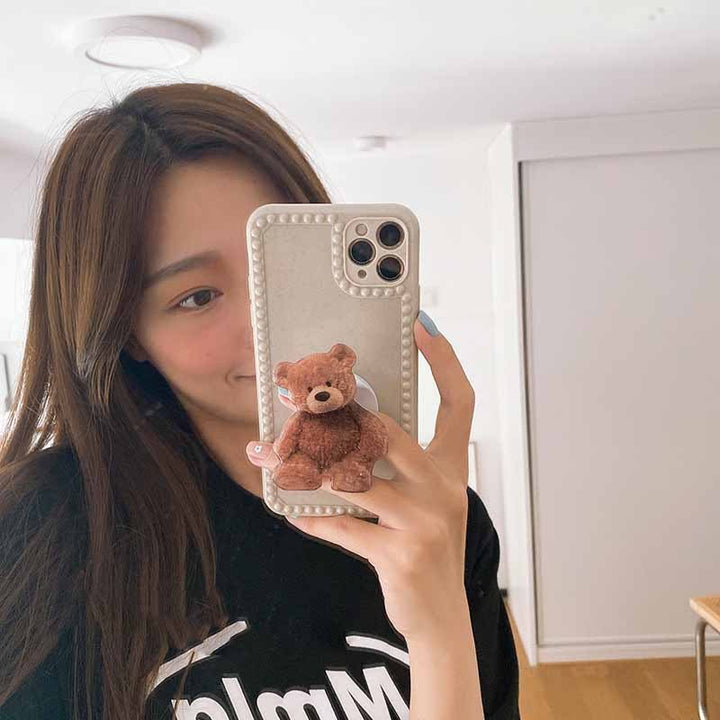 Simple And Cute Bear Mobile Phone Case Holder