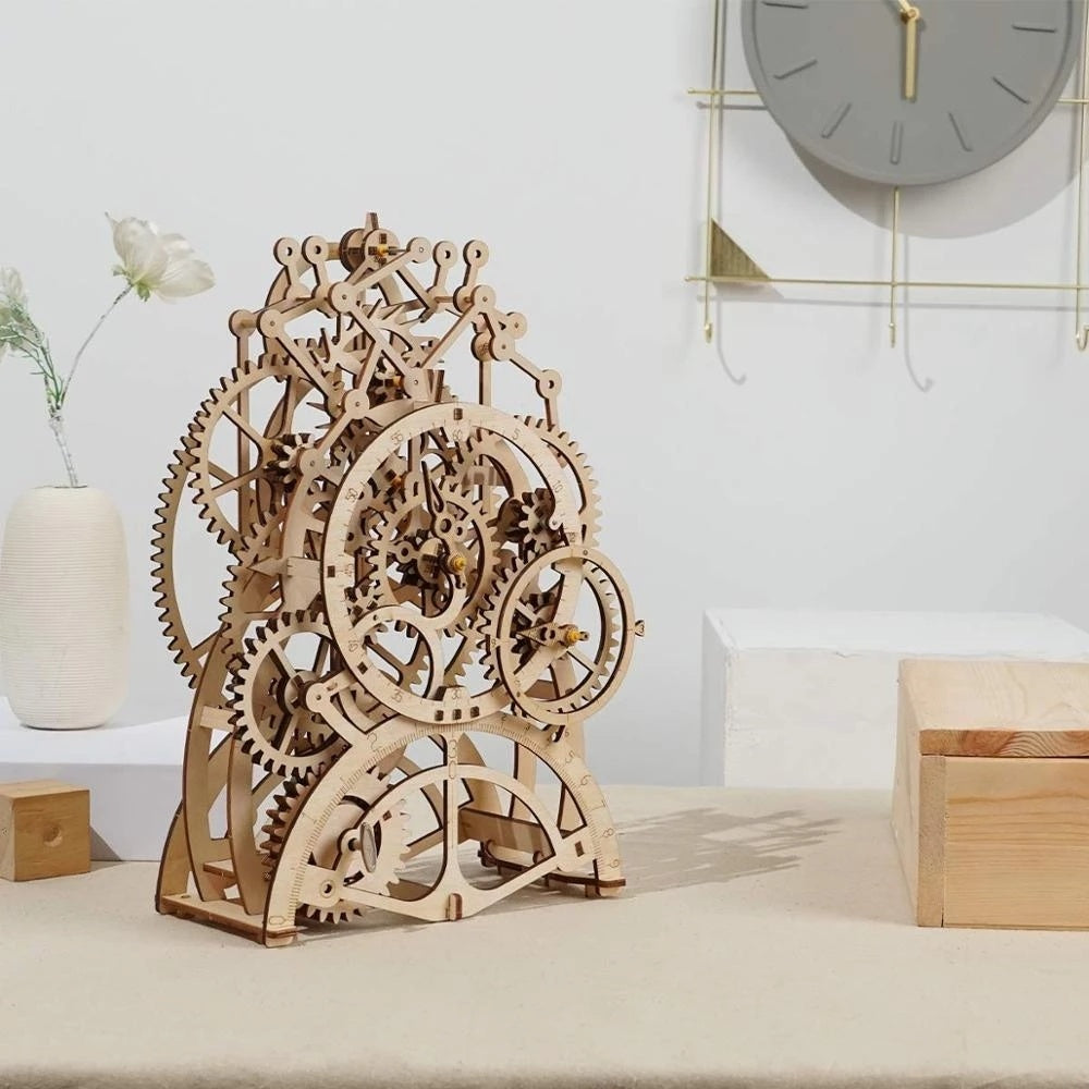 Robotime ROKR Pendulum Clock 170 PCS 3D Trepuslespill Leker Byggesteinssett