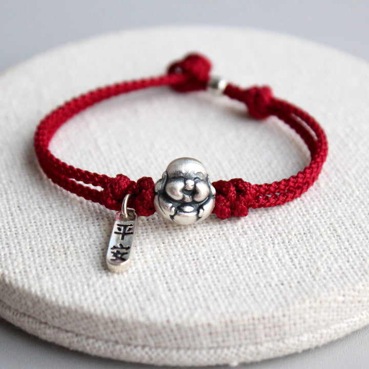 999 Sterling zilveren handgeweven rood touw voor Maitreya konijnjaar