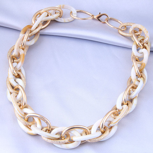 Aluminum Zipper Grinding Angle Chain Lantern Chain Women's Necklace