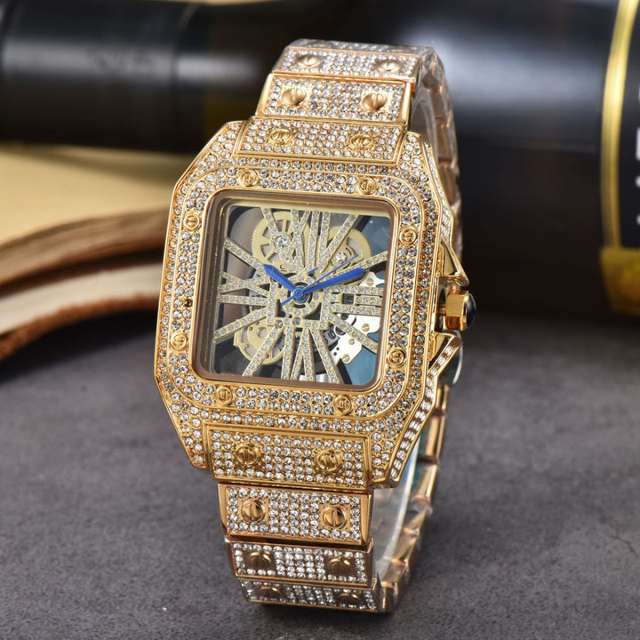 Reloj de acero de moda de diamantes femeninos