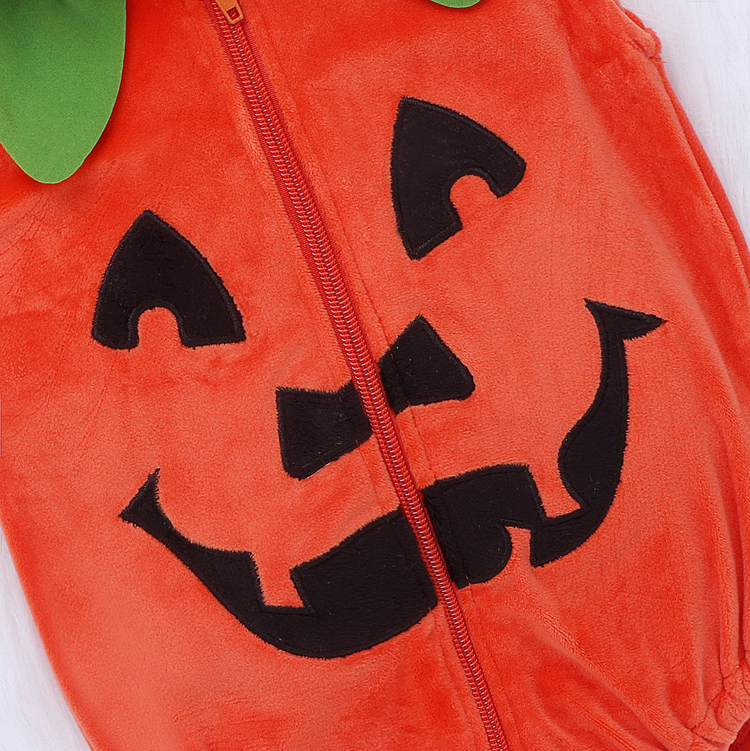Kinder Halloween -Kürbis -Jumpsuit süßer ärmellose