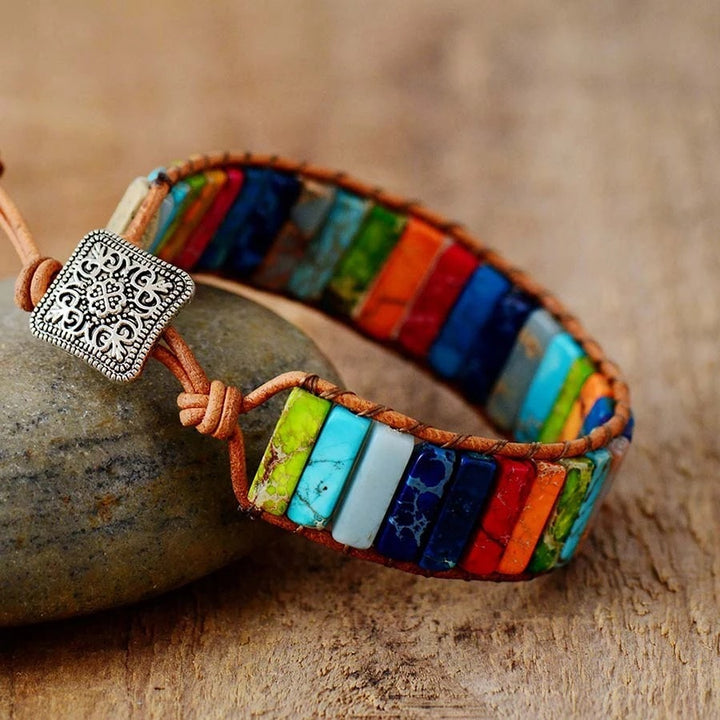 Colorful Emperor Stone Rectangular Bracelet