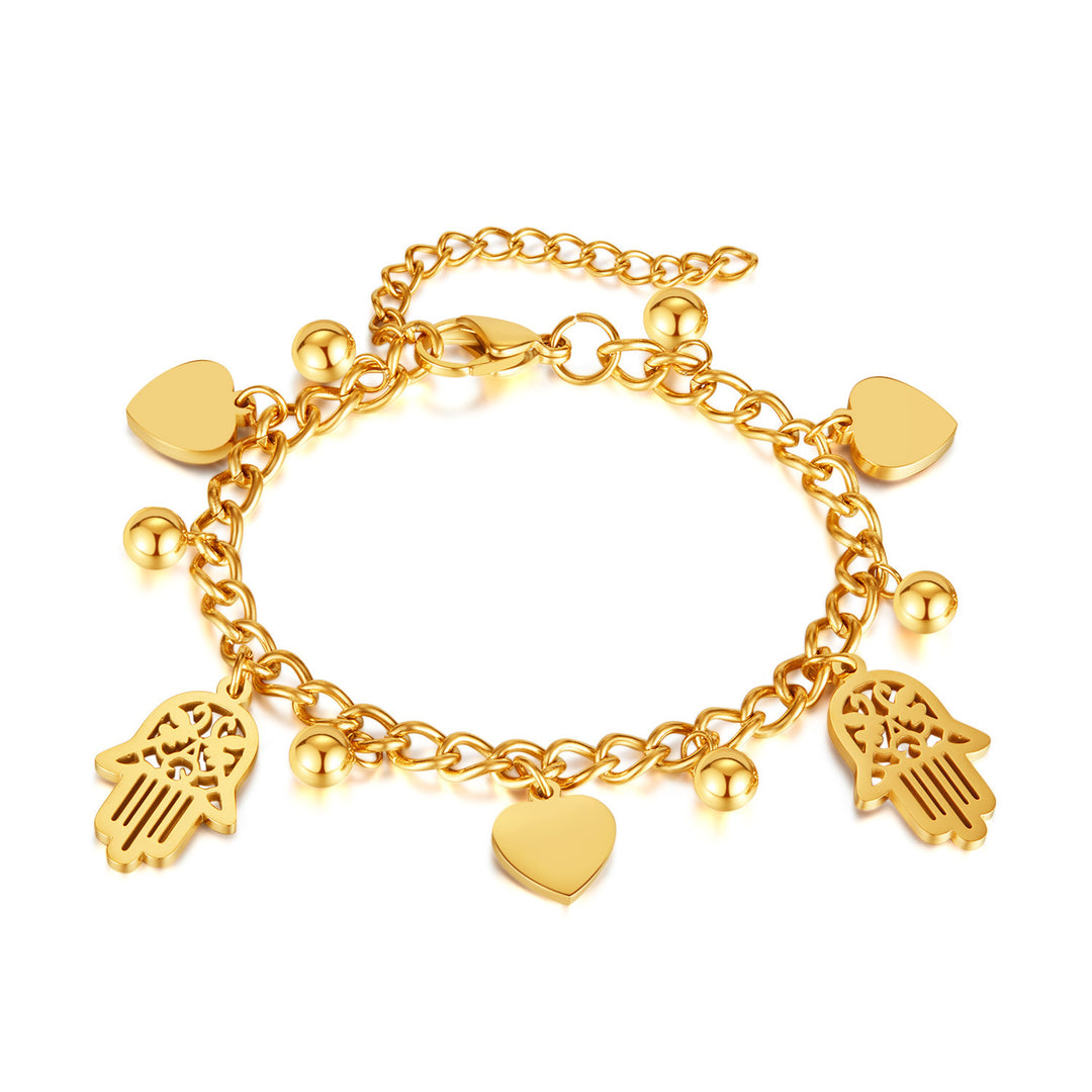 Personalized High-end Stainless Steel Heart-shaped Bracelet