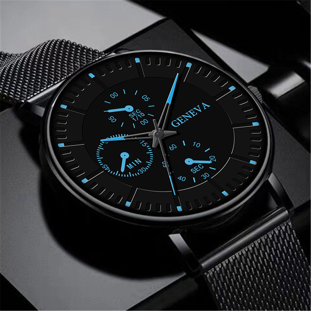 Sangle en mailles de la mode coréenne Watch pour hommes Simple