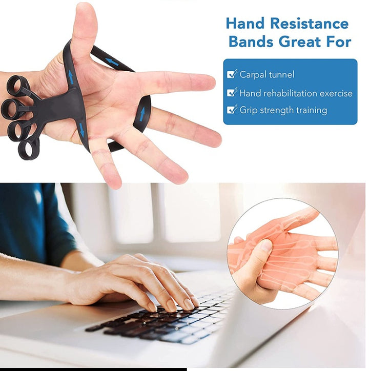 Dispozitiv de prindere siliconică Exercițiu cu degetul Artrita Antrenor de prindere manuală întăriți antrenamentul de reabilitare pentru a ameliora durerea