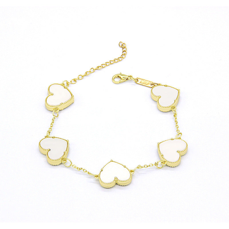 Double Sided Butterfly Heart Bracelet Fashion Bracelet