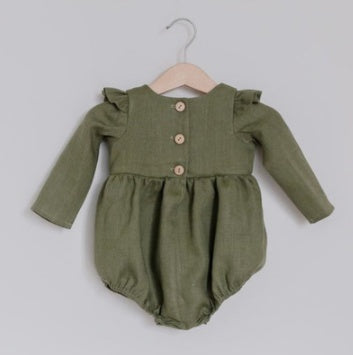 Nyfødte babyjente-rompers for 0-24m langermet romper jumpsuits ett-stykke mote organisk bomull