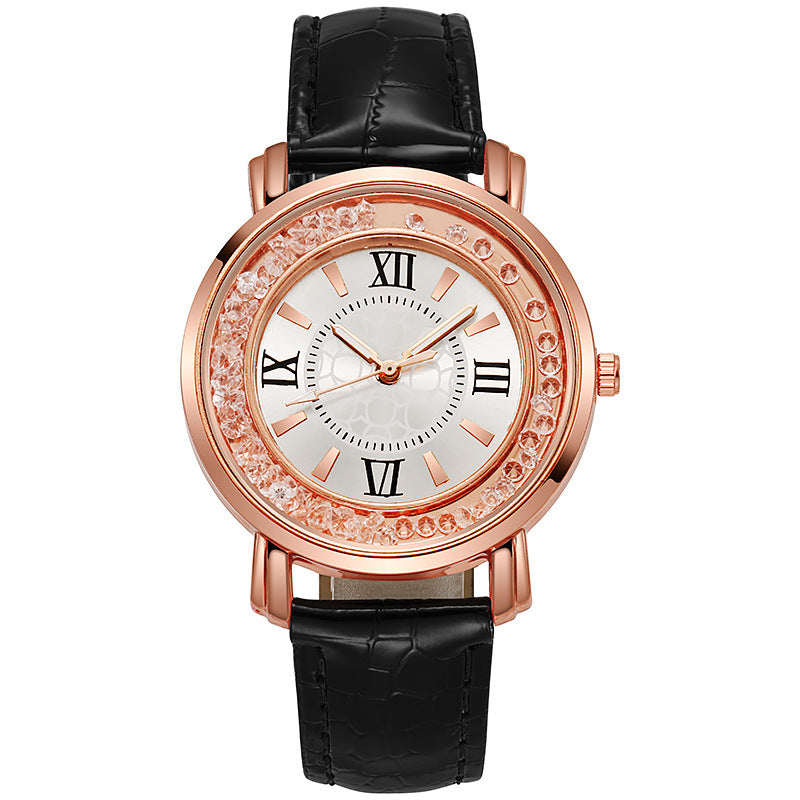 Quicksand Beads Watch Female Belt Quartz Watch