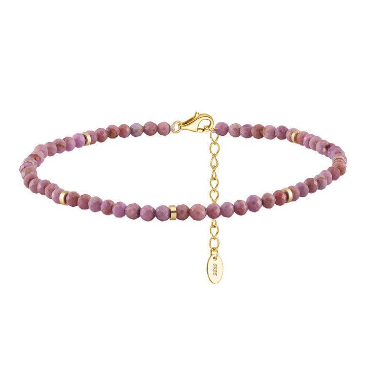 Ювелирные украшения роскошные натуральные фиолетовые слюдные камень S925 Серебряный серебряный штрих