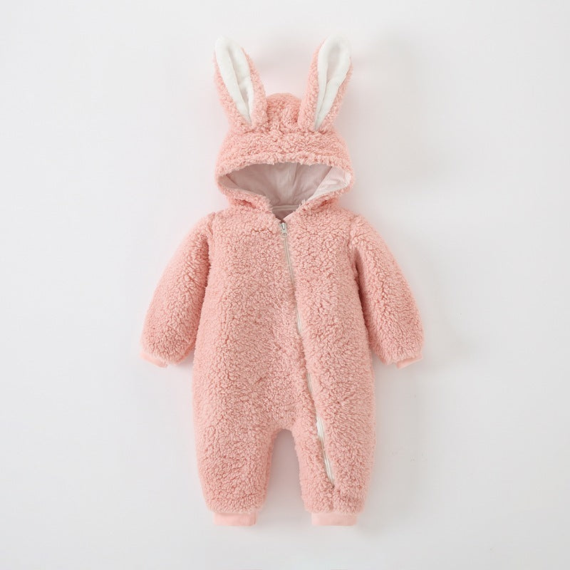 Fashion Baby Warm Bunny Ears Suit