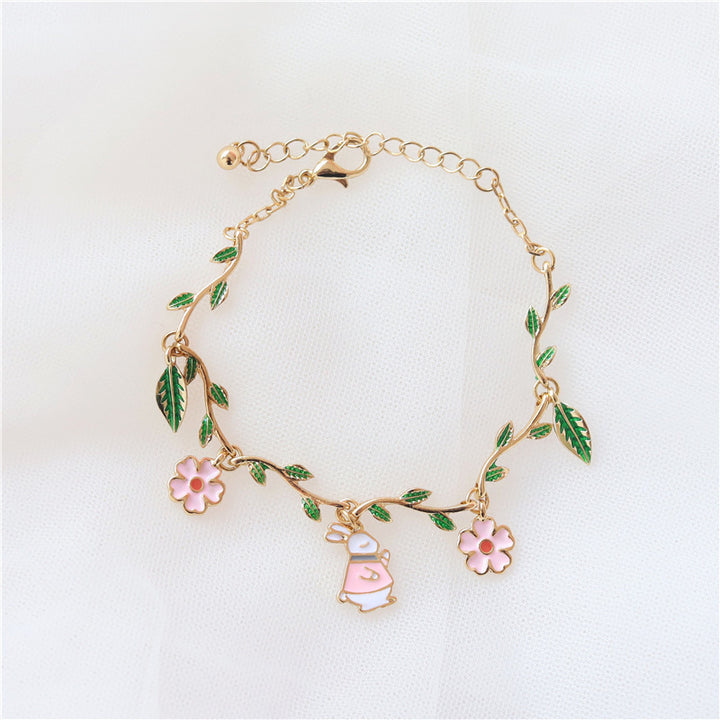Dames Flower Bunny Cat Leaf Bracelet