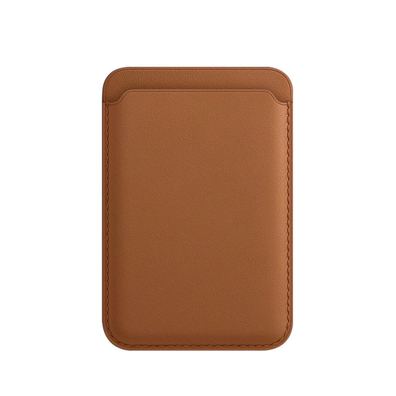 For Magsafe Magnetic Luxury Leather Card Holder Wallet Case for 14 Pro Max 13 12 Telefonpose Adsorpsjonstilbehør Deksel