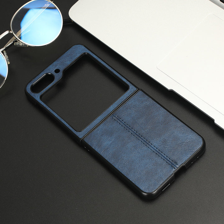 Leather Grain Foldable Screen Stitching Phone Case
