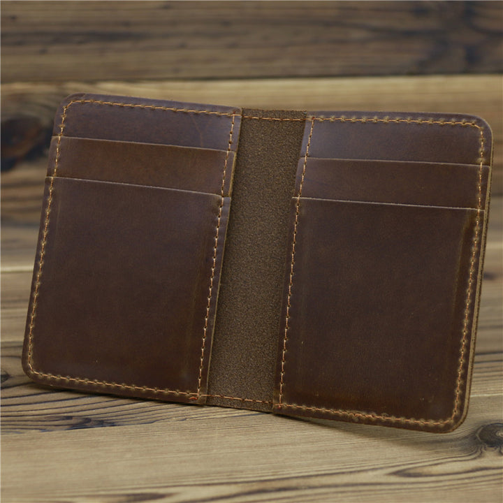 Herren erste Schicht von Cowide Card Case Tasche einfach