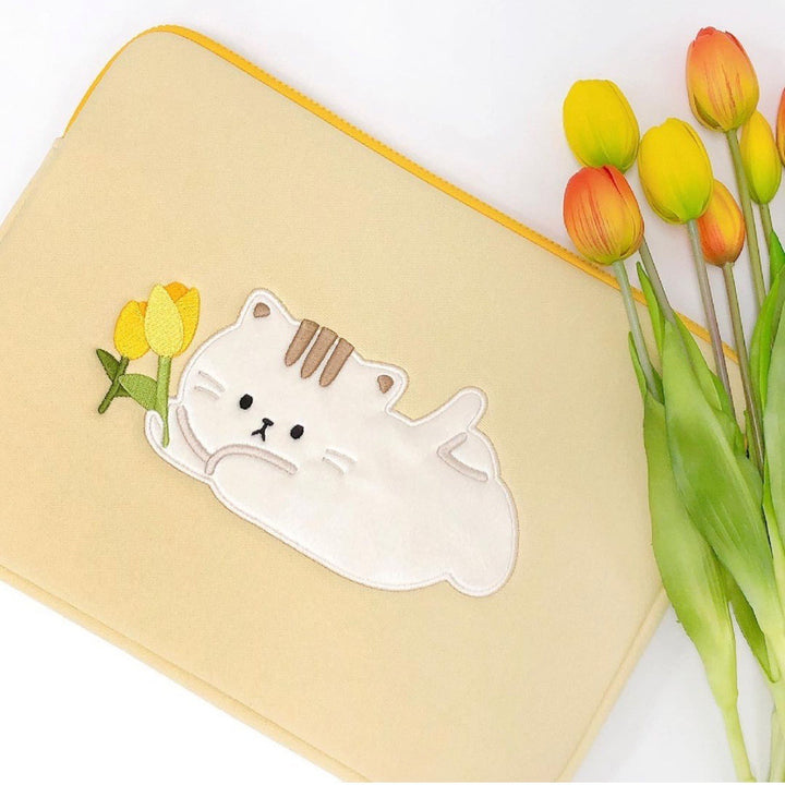 Bamtoree Tulip Kitten Laptop Tablet Storage Bag