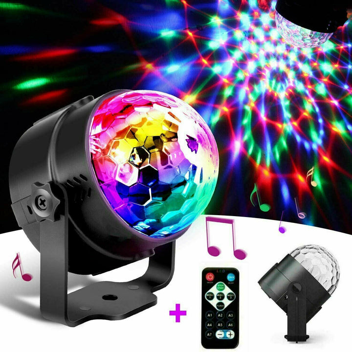 Disco Fiest Lights Strobe LED DJ Ball Sound Lámpara de baile de bombilla activada Decoración