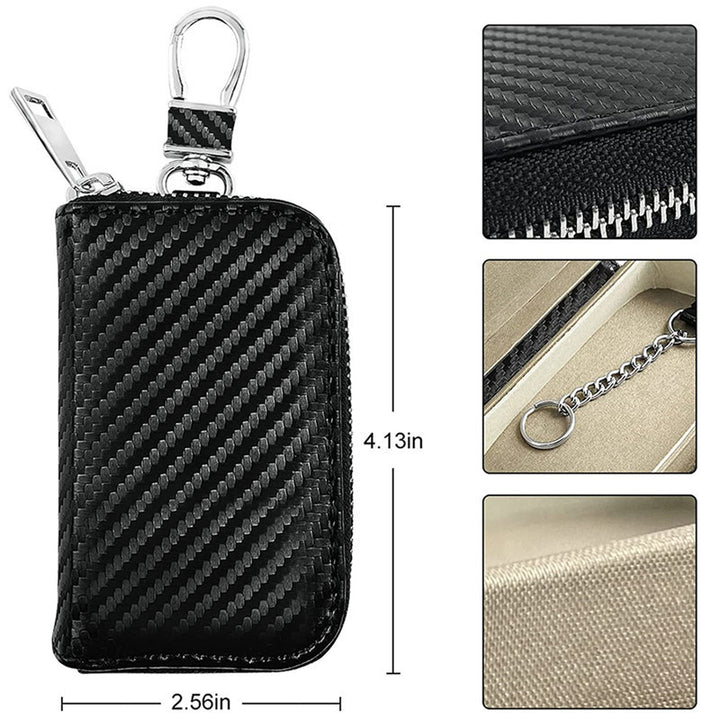 Auto Shield Zipper Koolstofvezel Keys 'Box